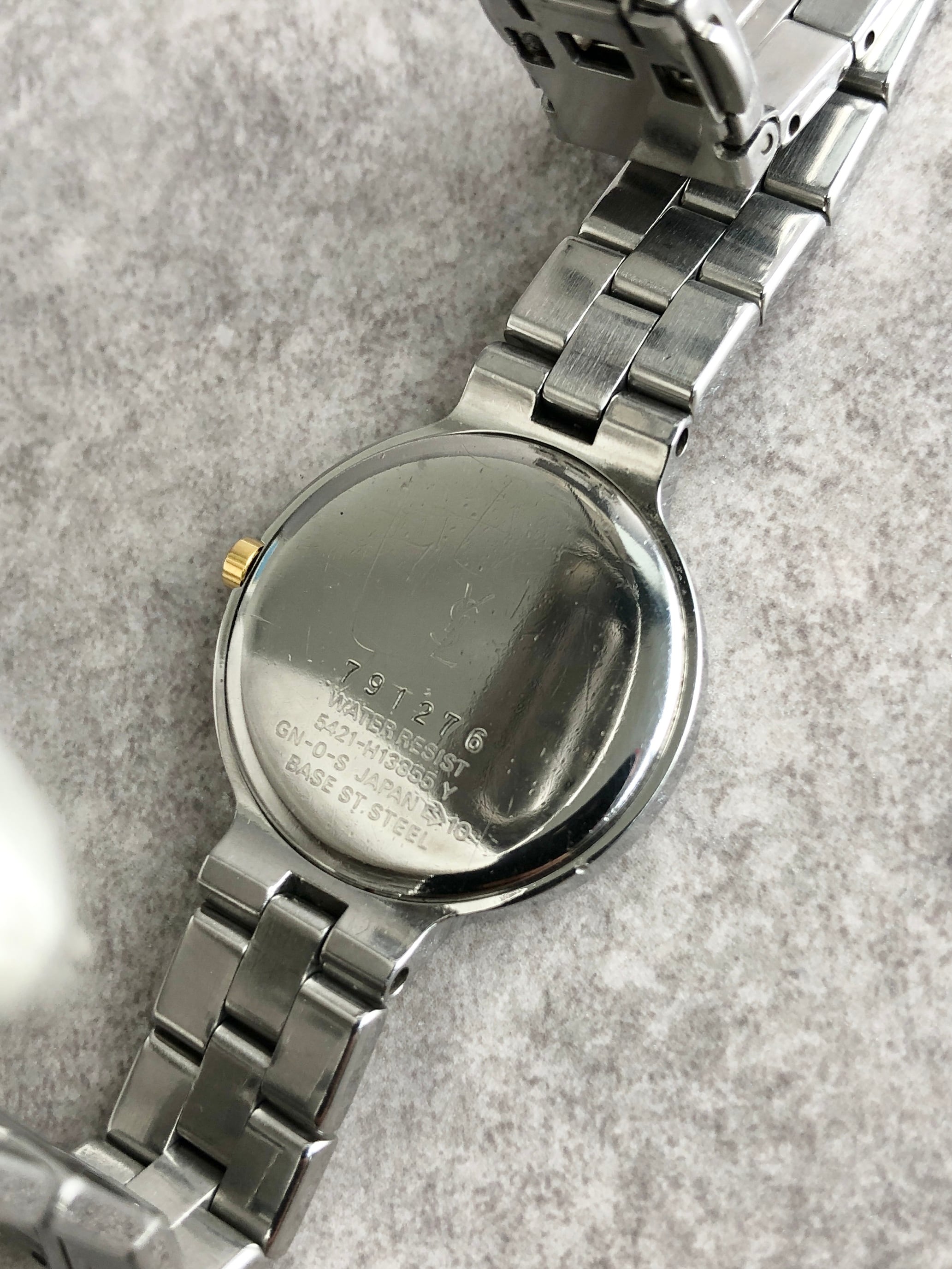 Yves Saint Laurent イヴ・サンローラン 腕時計 シルバー×ブルー YSL