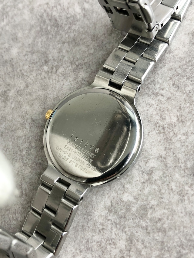 Yves Saint Laurent イヴ・サンローラン 腕時計 シルバー×ブルー YSL コンビカラー ステンレススチール クウォーツ vintage ヴィンテージ オールド g2xkhm