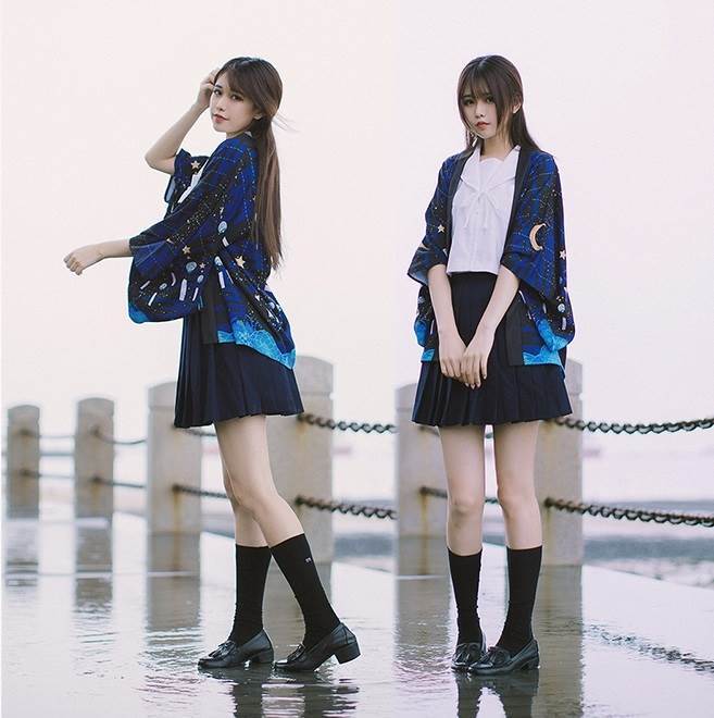 和柄 羽織 和風 法被 ハッピ アウター カーディガン ガウン ミディアム