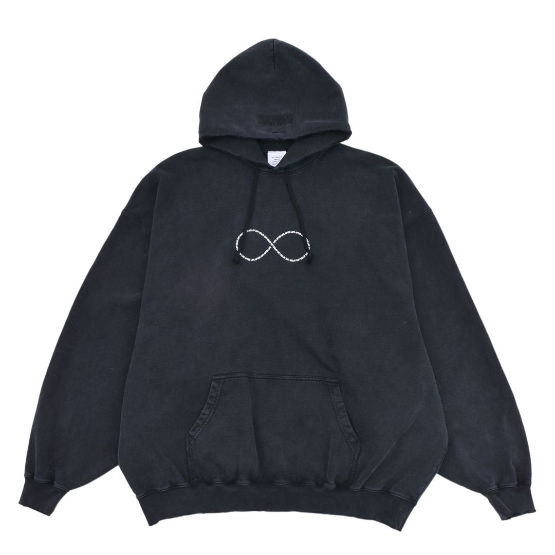 VETEMENTS ヴェトモン 23SS LIFE AFTER LIFE INFINITY POPOVER HOODIE グラフィックプリントフーディ プルオーバーパーカー ブラック UE63HD340B