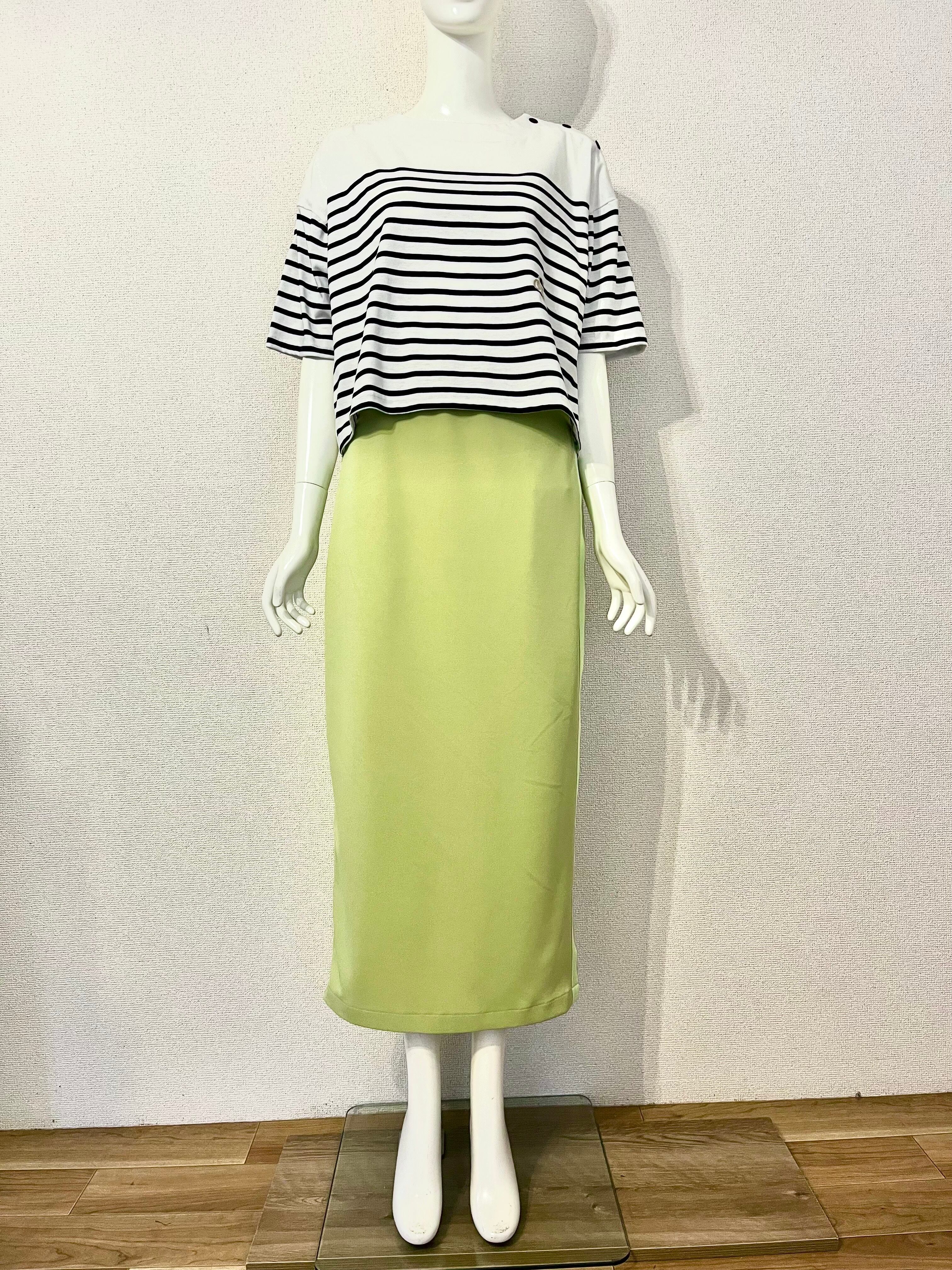 【日本製】サイドラインロングタイトスカート