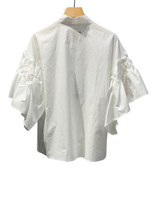 【25SS】Create Clair クリエイトクレイル / smocking standneck blouse / ブラウス