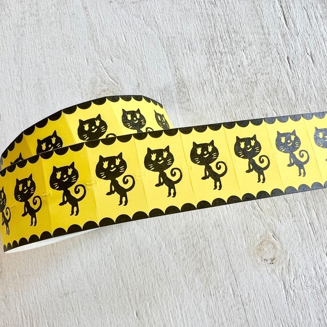 ラベラーロールシール・くろねこりんだちゃん