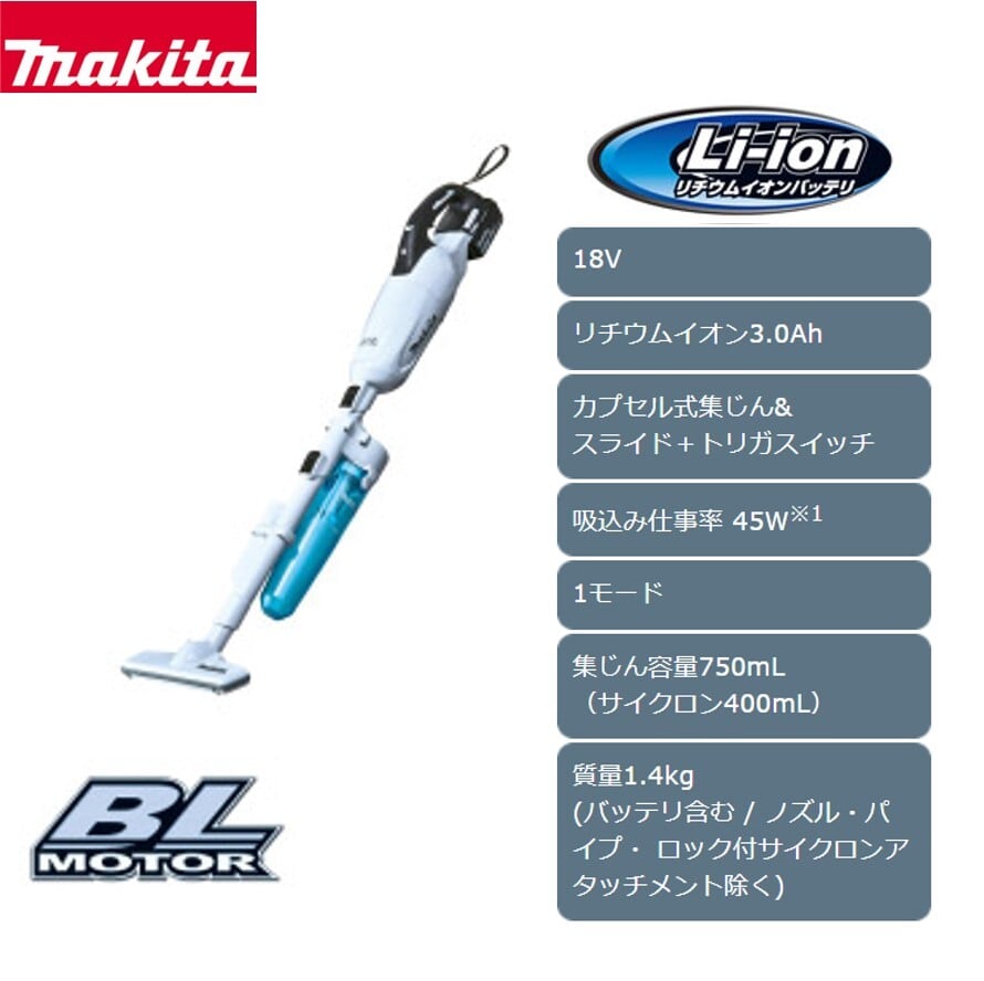 充電式クリーナー【マキタCL280FDRFC（青）/FDFCW（白）】 miyoshigiken