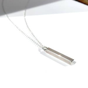 シルバーカットエッジネックレス