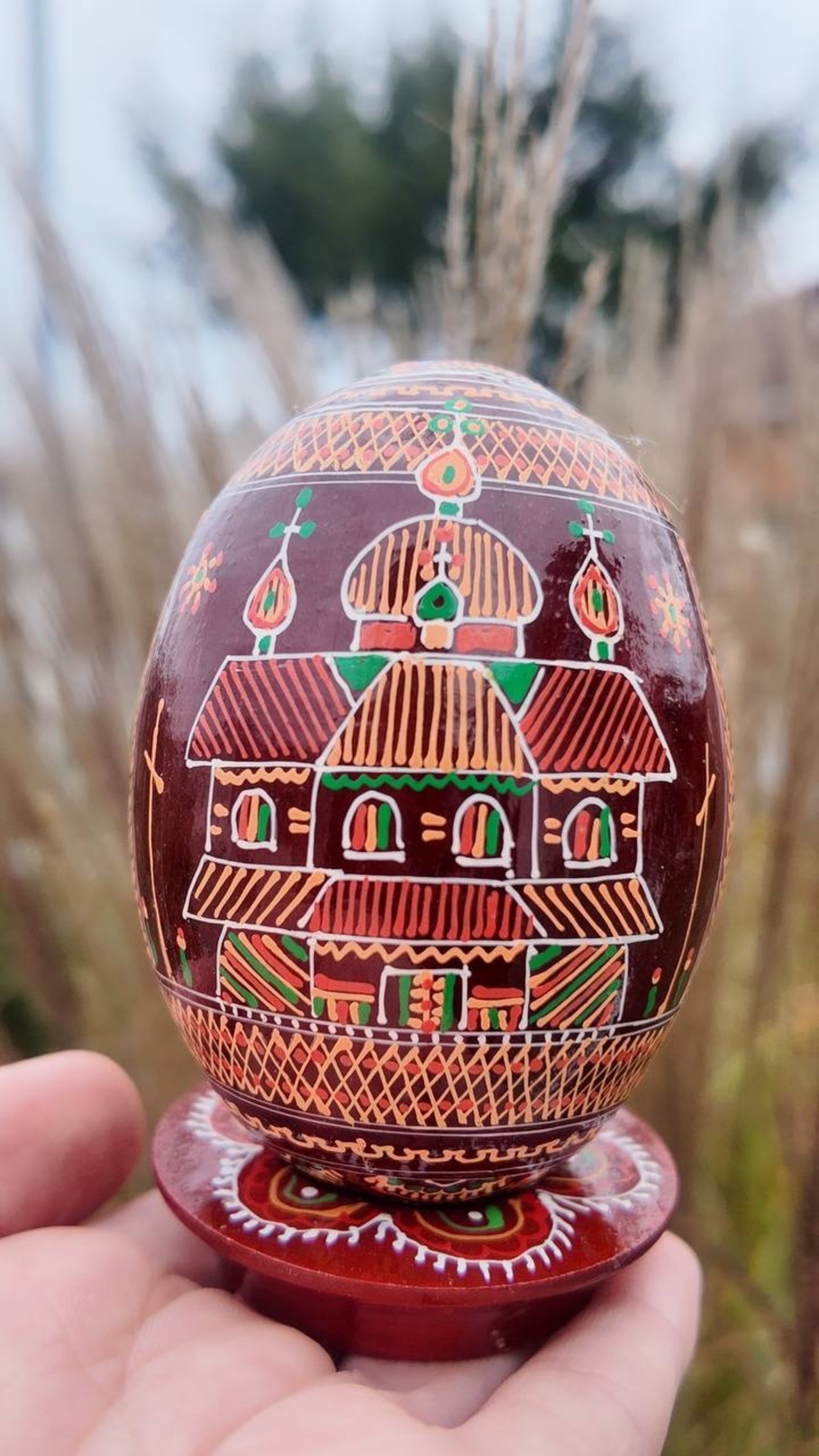 プィサンカ＋スタンド 9cm（イースターエッグ）コロミヤ博物館モデル - 2