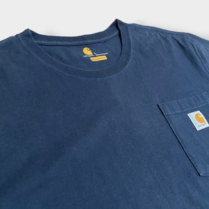 【Carhartt】Cロゴ スクエアロゴ ポケット 半袖 Tシャツ カーハート L ビッグシルエット ポケt  T-SHIRTS US古着