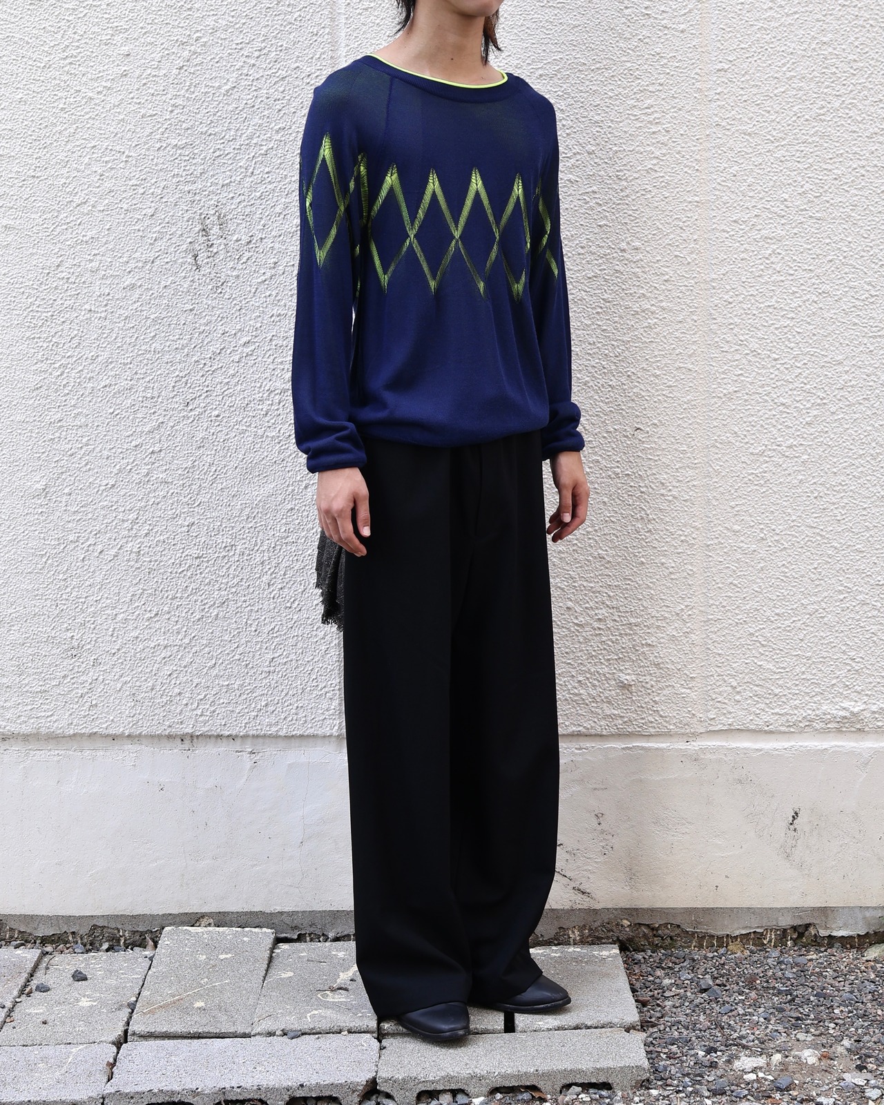 【Y's】hip design straight slacks