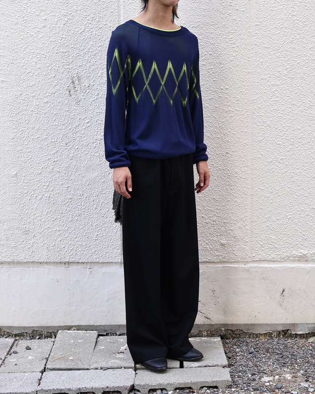 【Y's】hip design straight slacks