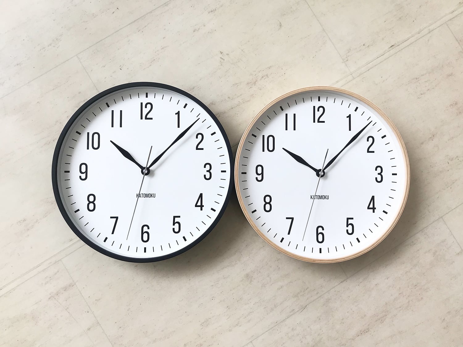 KATOMOKU plywood clock 19 ブラック km-111BK | 加藤木工株式会社