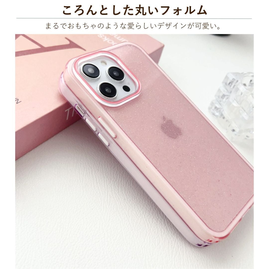 クリア パステル グリッター ケース 韓国風 | iPhoneケース | iPhone
