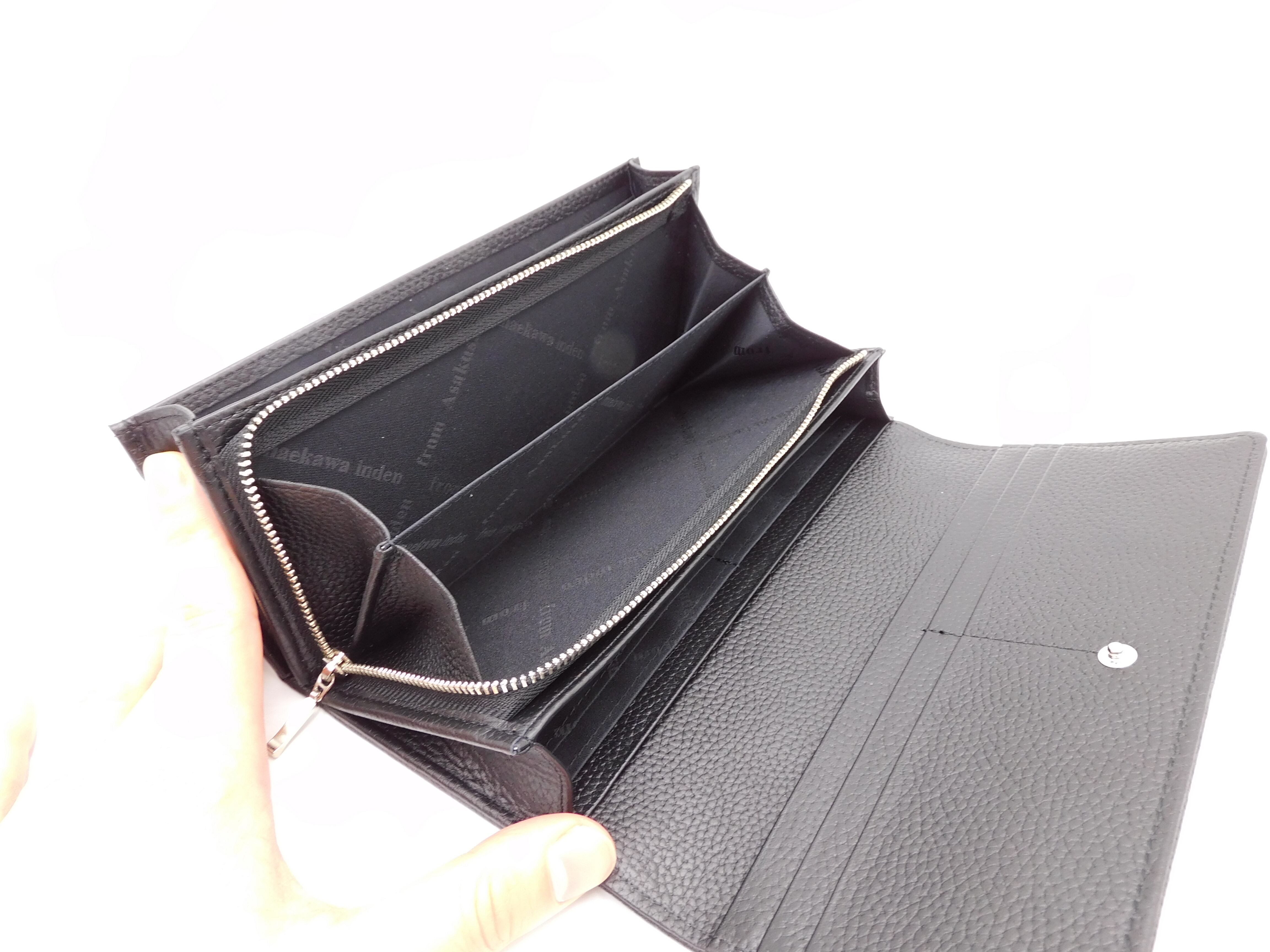 中L型長財布 黒/ピンク 桜柄 | 浅草前川印傳｜公式オンラインショップ 