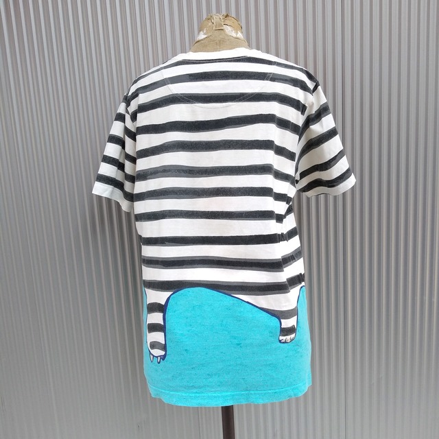 ツモリチサトtsumori Chisato メンズ ボーダー 猫 Tシャツ 2 古着屋rainbowfield Since 06