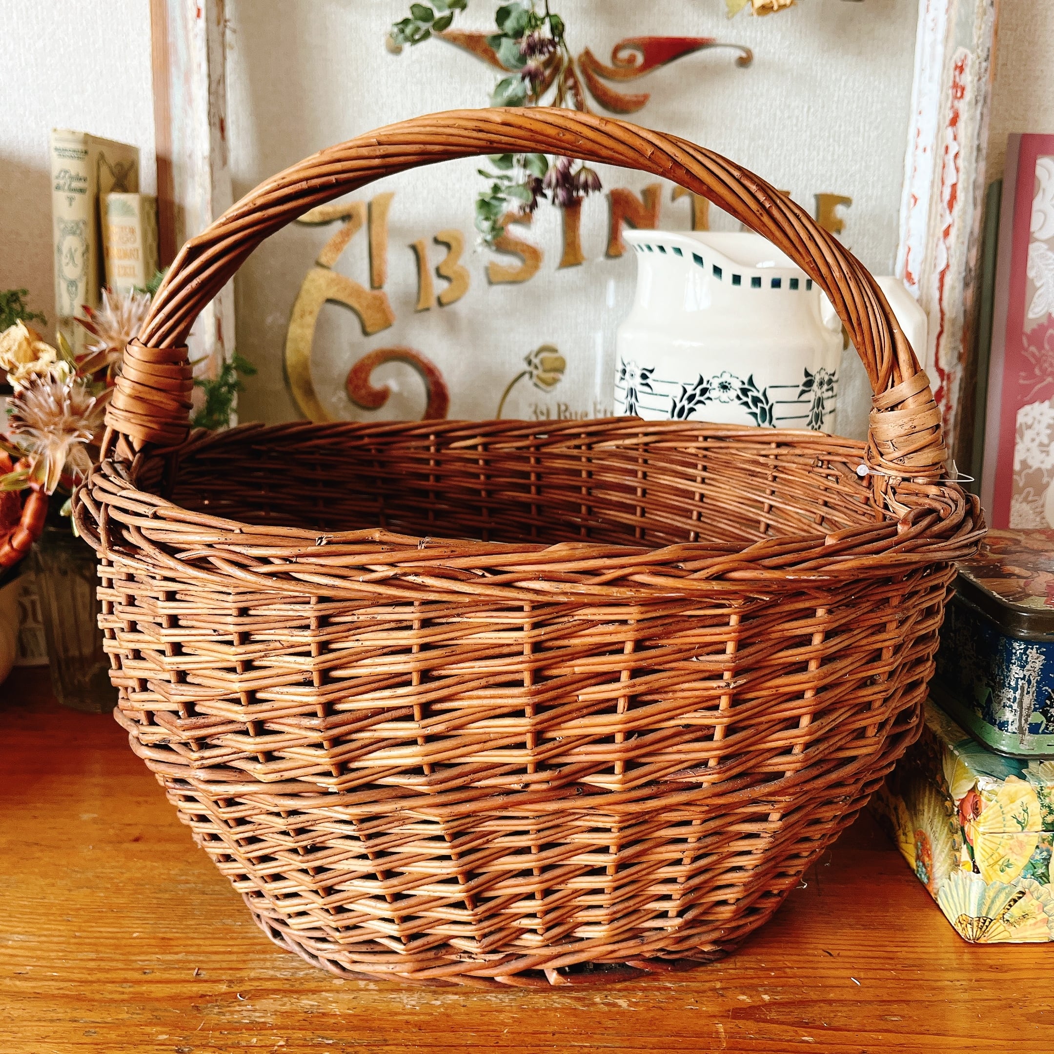 フランス ブロカント 可愛いウサギのパニエ | gc.brocante