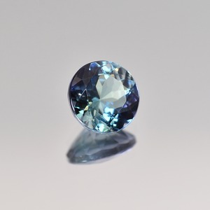 ソ付 非加熱タンザナイト 0.714ct ルース ラウンド バイカラー 系
