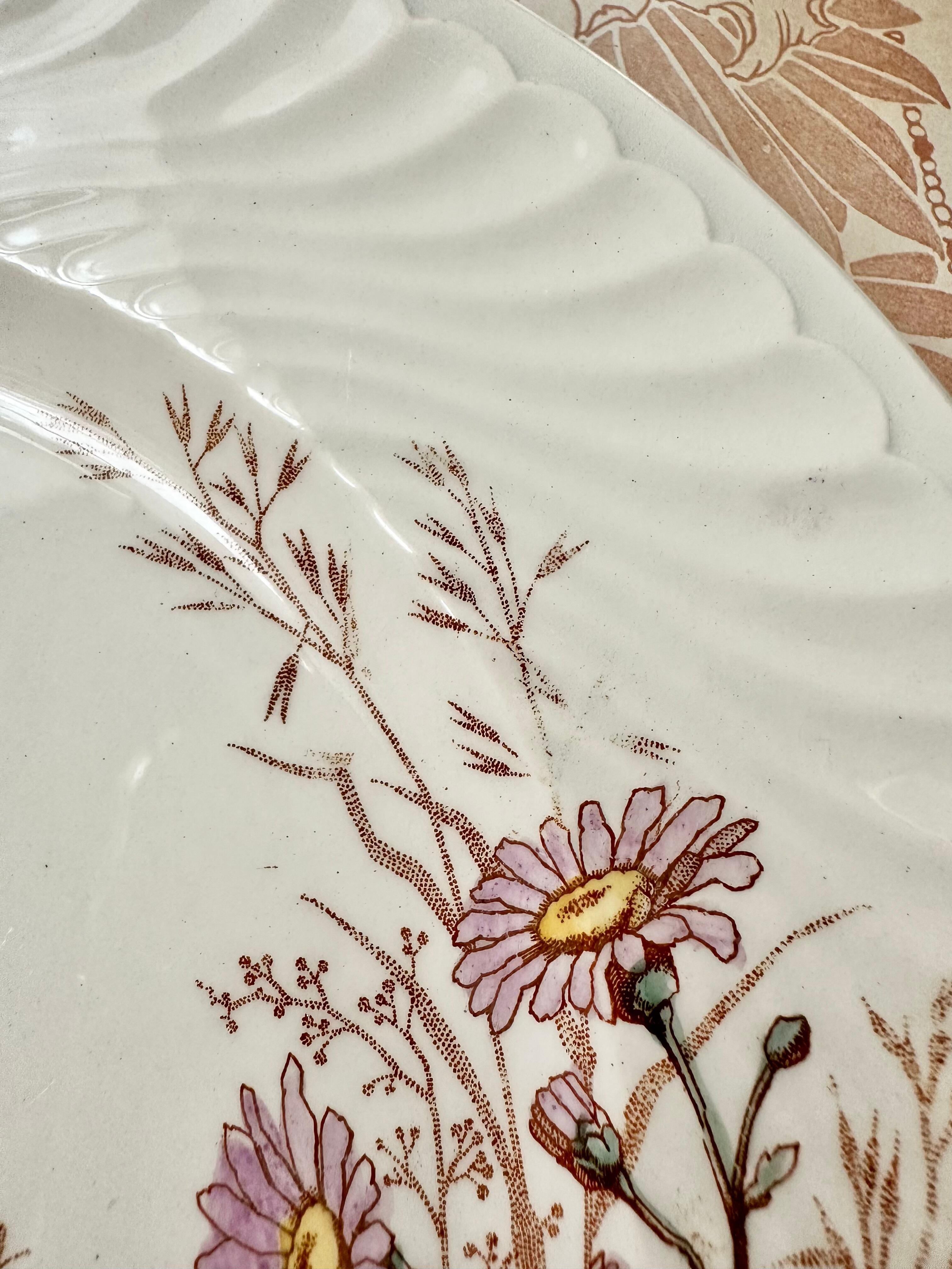 Lunéville K&G マーガレット多彩 アンティークプレート | Séléné Antiques