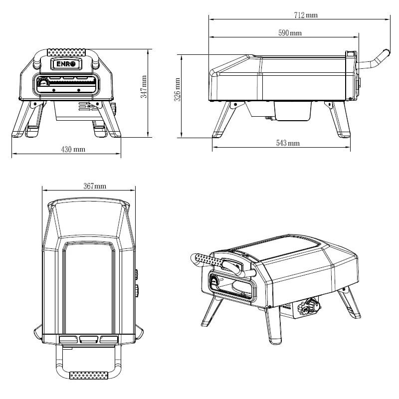 ガス式窯焼名人2 アウトドア用ガス式ポータブルピザ窯 | elg-onlineshop