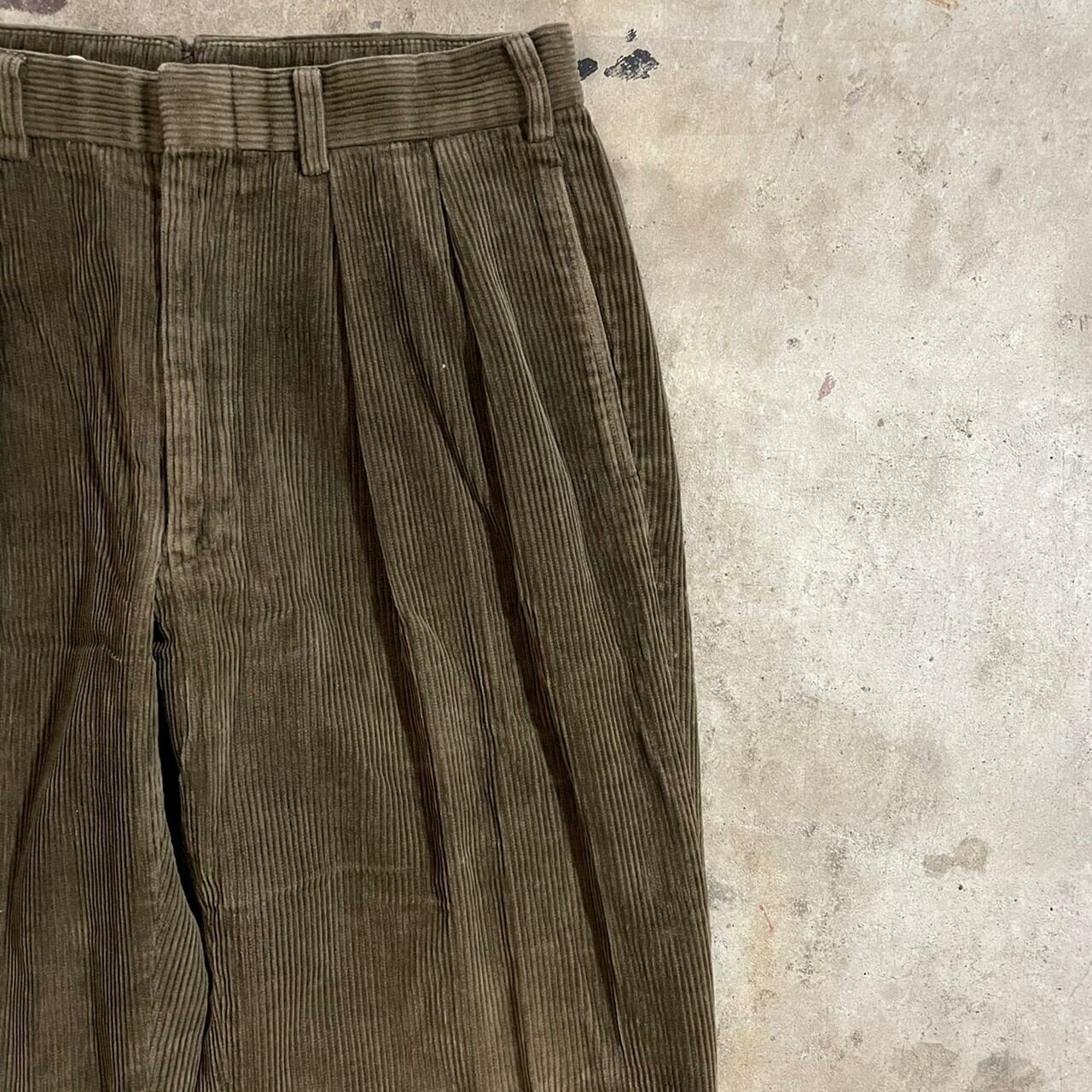 Polo Ralph Lauren〗90's 2tuck wide corduroy pants/ポロラルフ