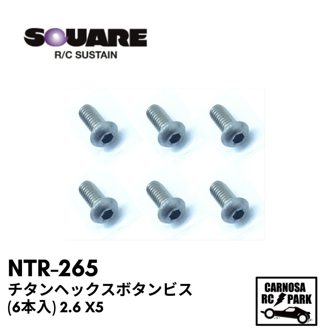 SQUEA スクエア】2.6x12 チタンヘックス皿ビス 6本入 2.6 X12 [STR