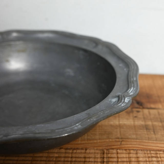 Pewter Bowl  / ピューター ボウル〈花器・フラワーベース・器・花リム・アンティーク・ヴィンテージ〉 112889