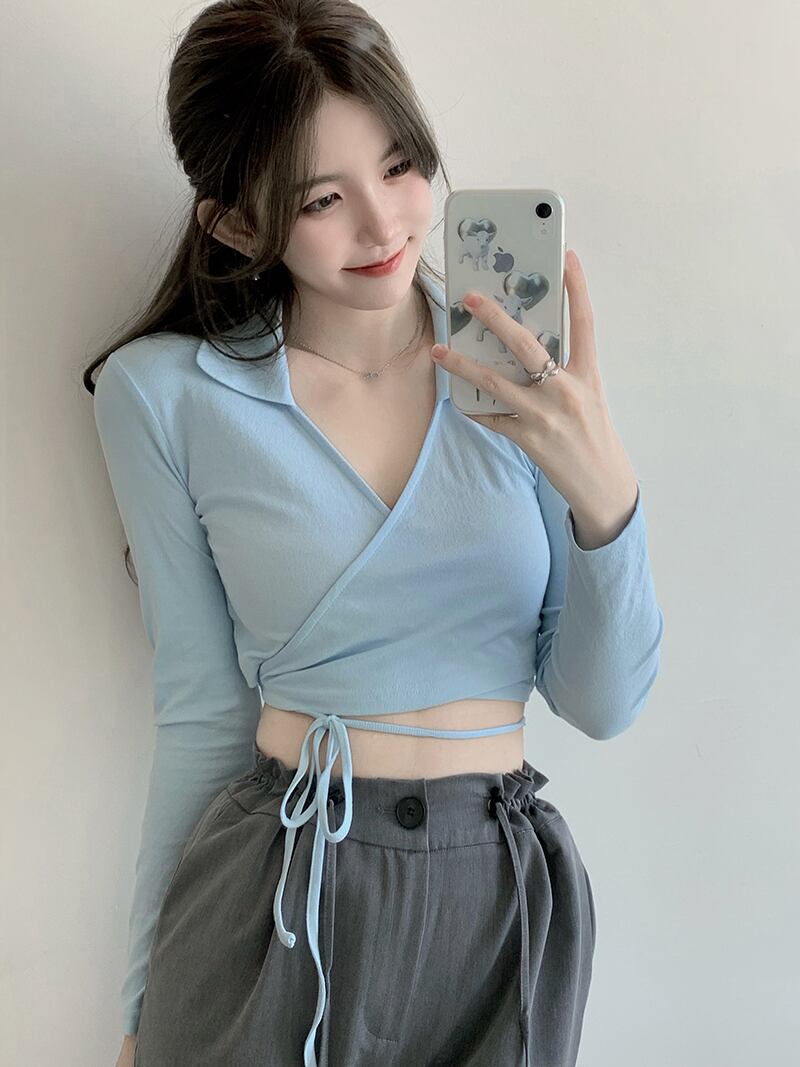 ニットセーター ショートロングシャツ オータムウィンタートップス 長袖 秋物 冬物 ブラックストロベリース60008051624