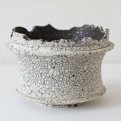 -罅化粧- Cylinder Pot(中根楽) ※Large No,004