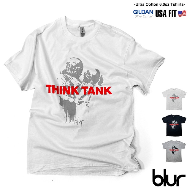 blur「THINK TANK」【BANKSY】ブラー　バンクシー　Tシャツ　T-shirts  音楽Tシャツ　バンドTシャツ 【GILDAN USA】2000-blur-thinktank【The clone】