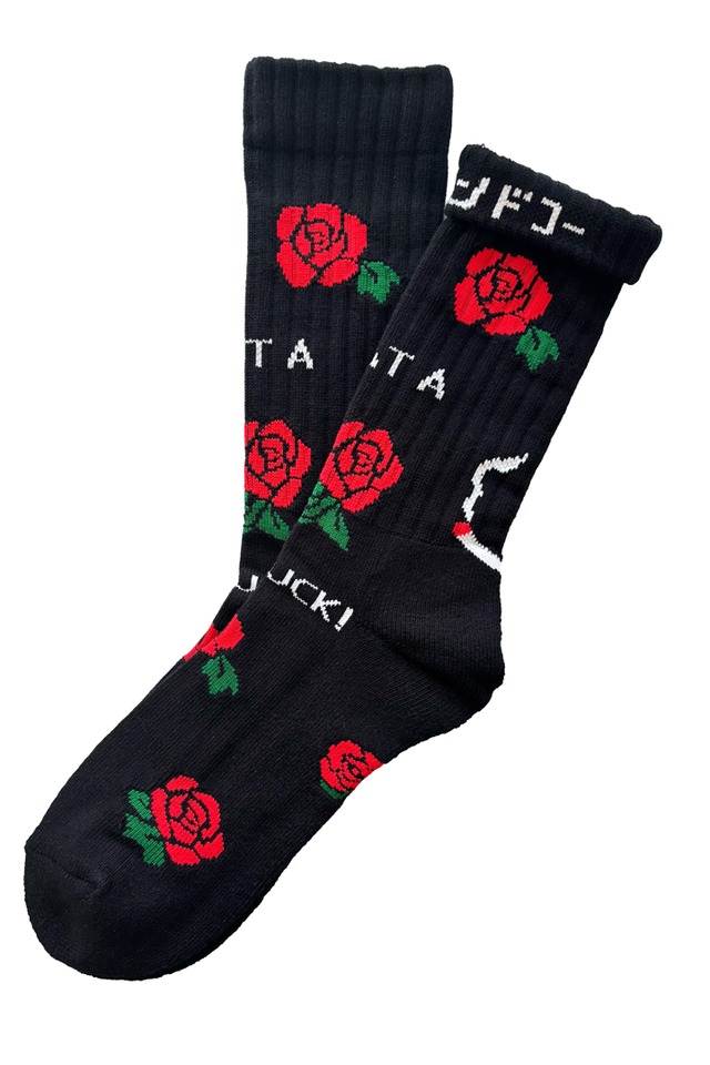 <NEW> "ROSE -black-" Socks