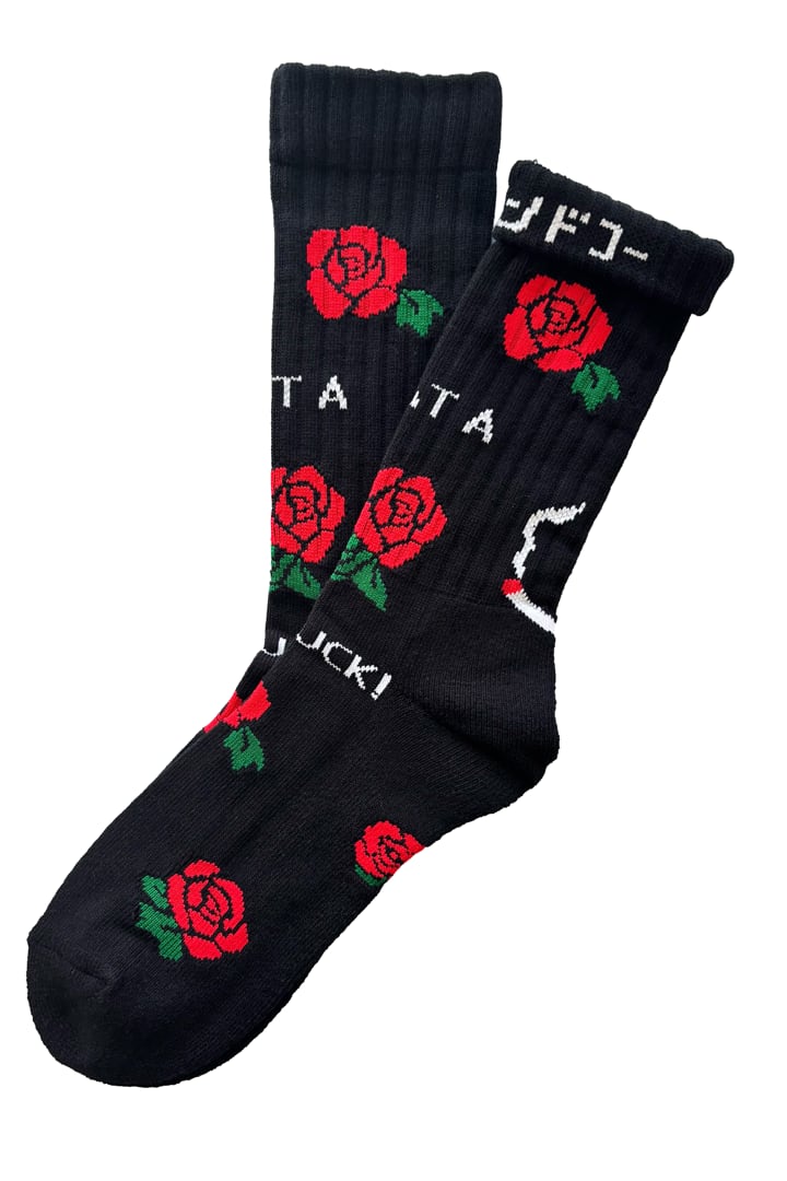 <NEW> "ROSE -black-" Socks