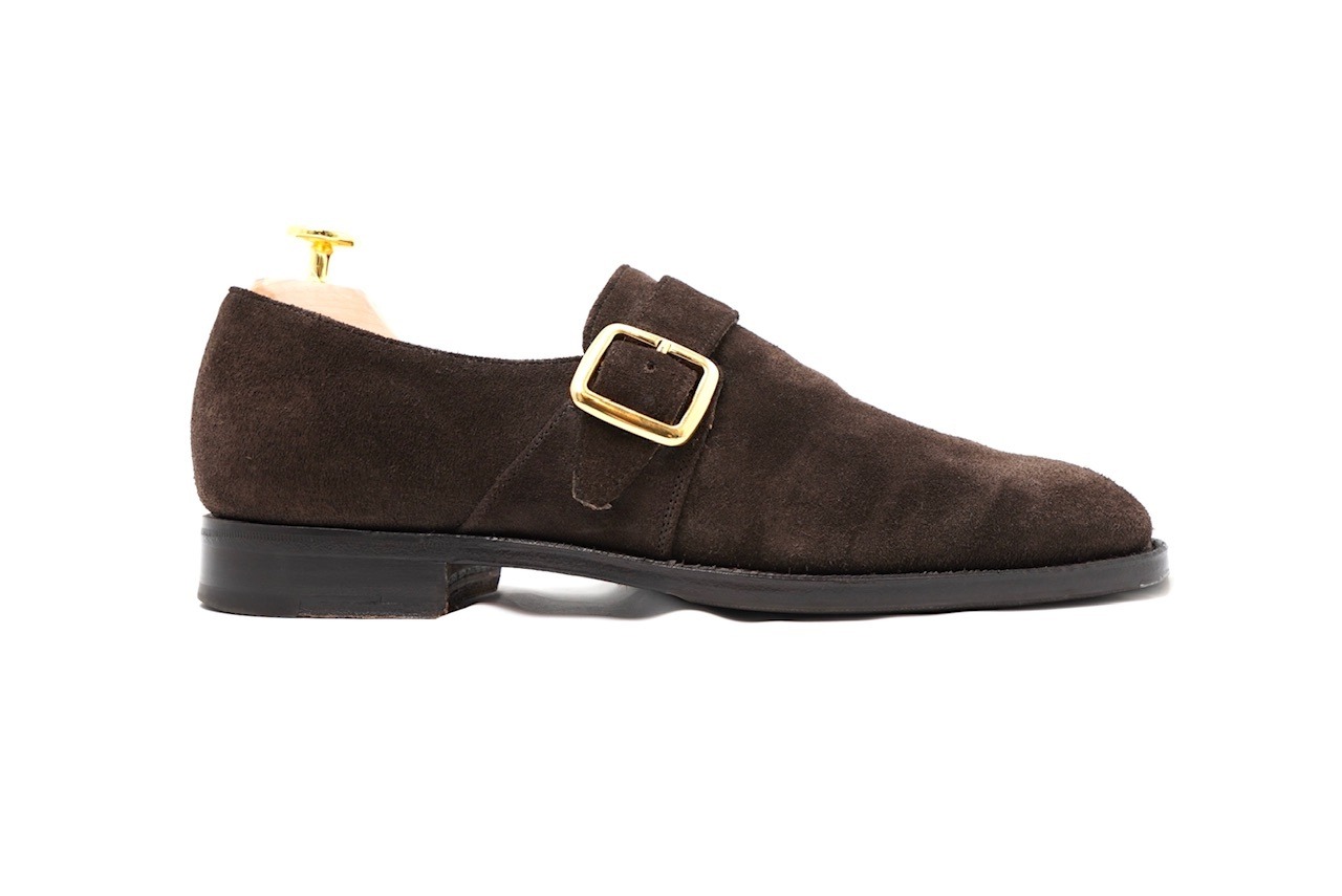 【CHEANEY】WALTER Monk Strap BRN Suede 7 (Second Hand)