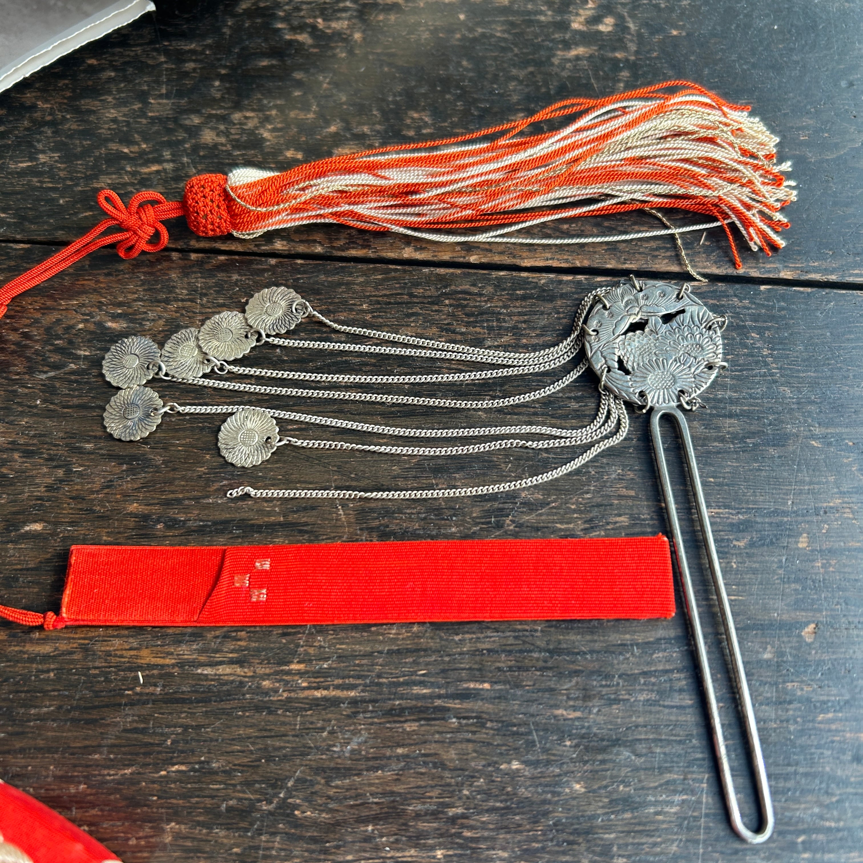 ✩.*˚はこせこ、銀ビラ簪セット 三越 アンティーク✩.*˚