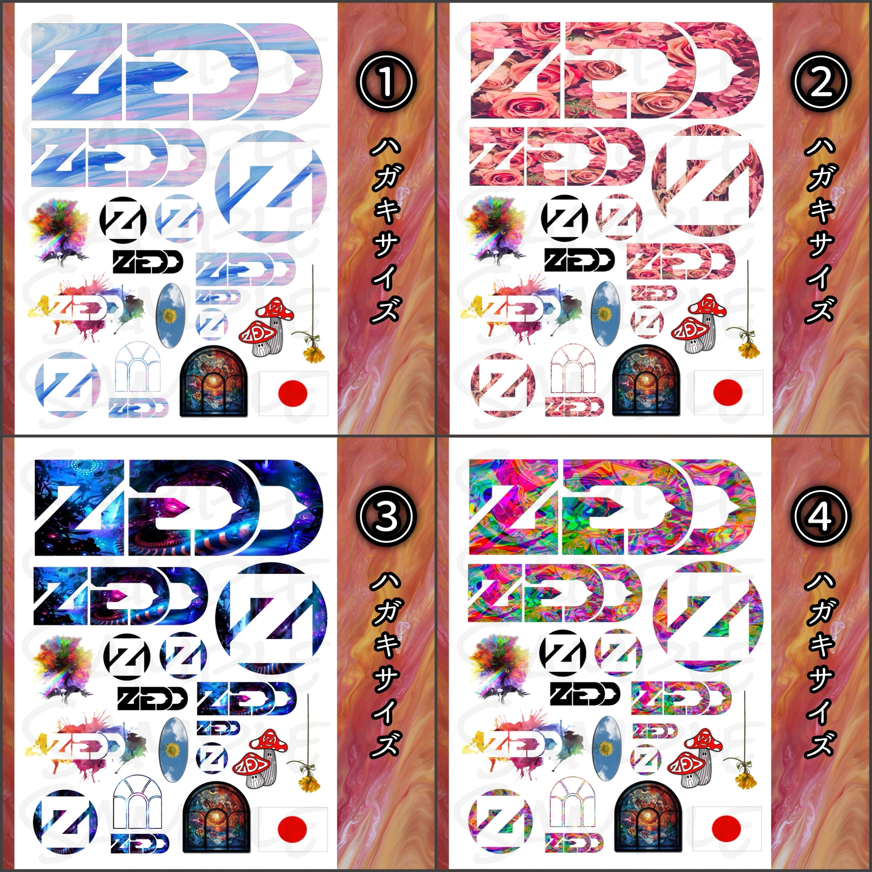カラーVer.】ZEDD タトゥーシール | 【タトゥーシール】フェス・ライブ
