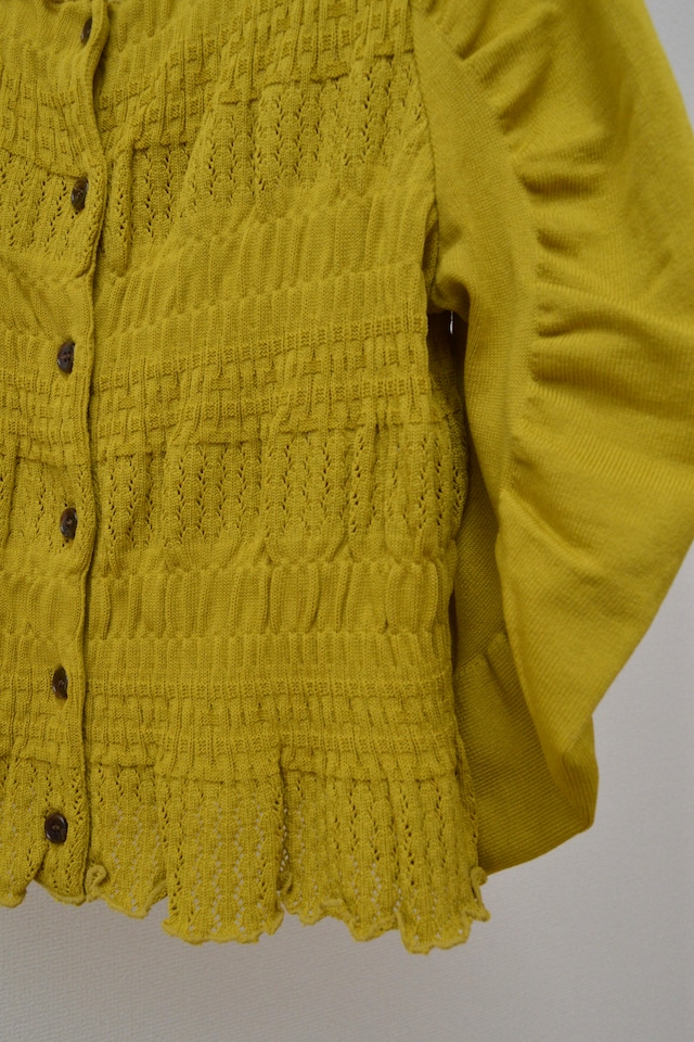 501-NT-004・Shirring & 3D sleeve CD / C/♯yellow