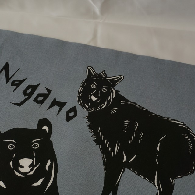 野生動物手ぬぐい【カラー：みずいろ】