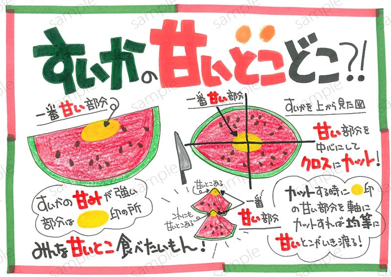 すいかの甘いとこを中心に