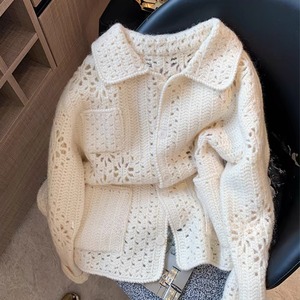 Shirt Collar  Knit Jacket  W00019