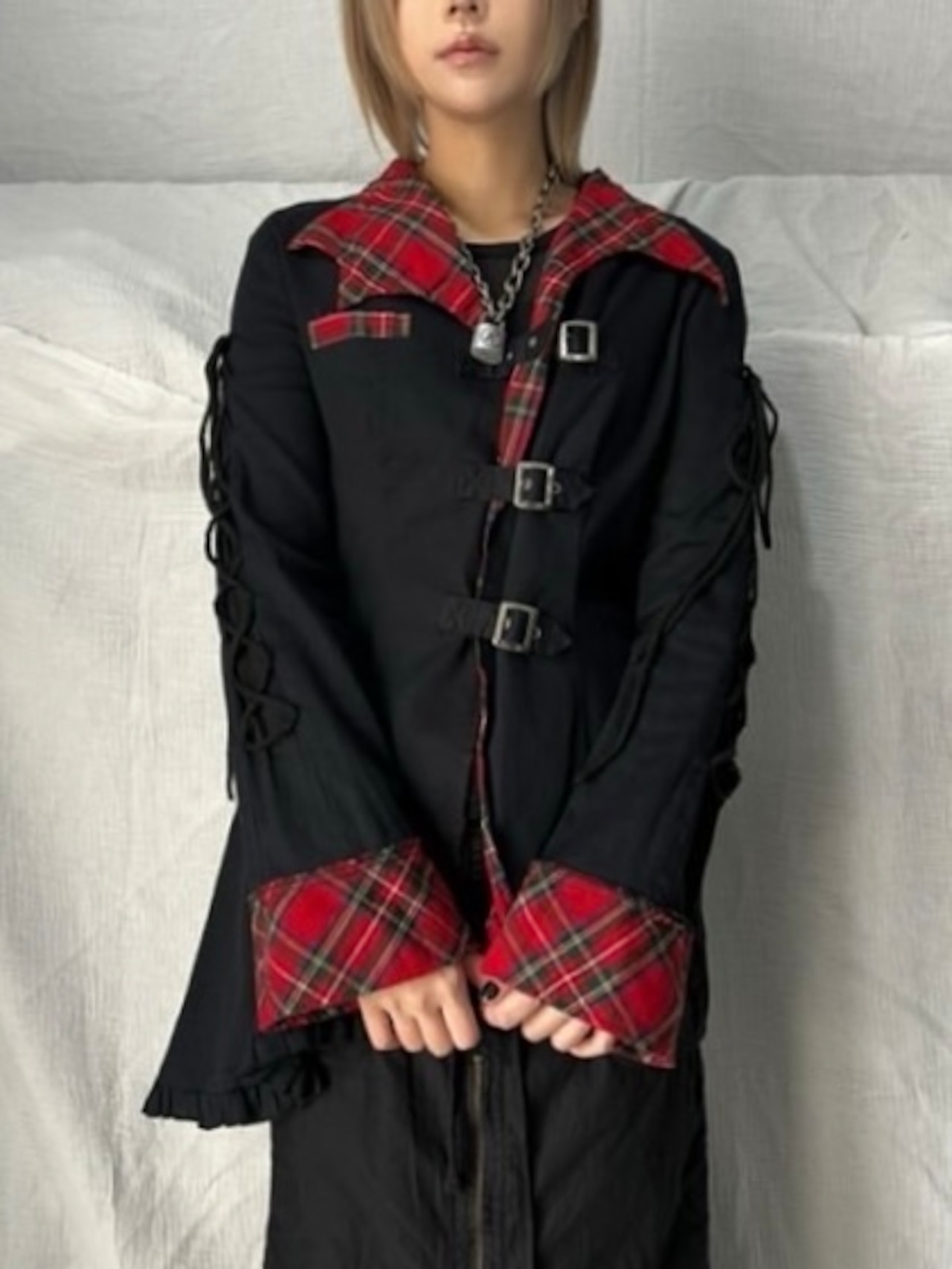 "BODYLINE" Bat Lace-up Jacket