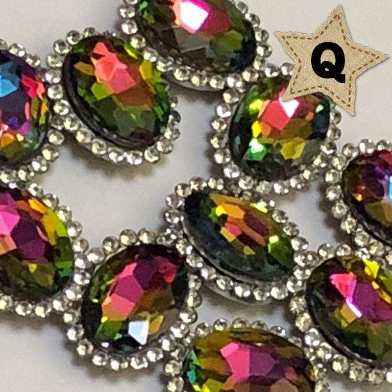 2個 80円】14×17mm オーバル センターパーツ シルバー台座 | リボン