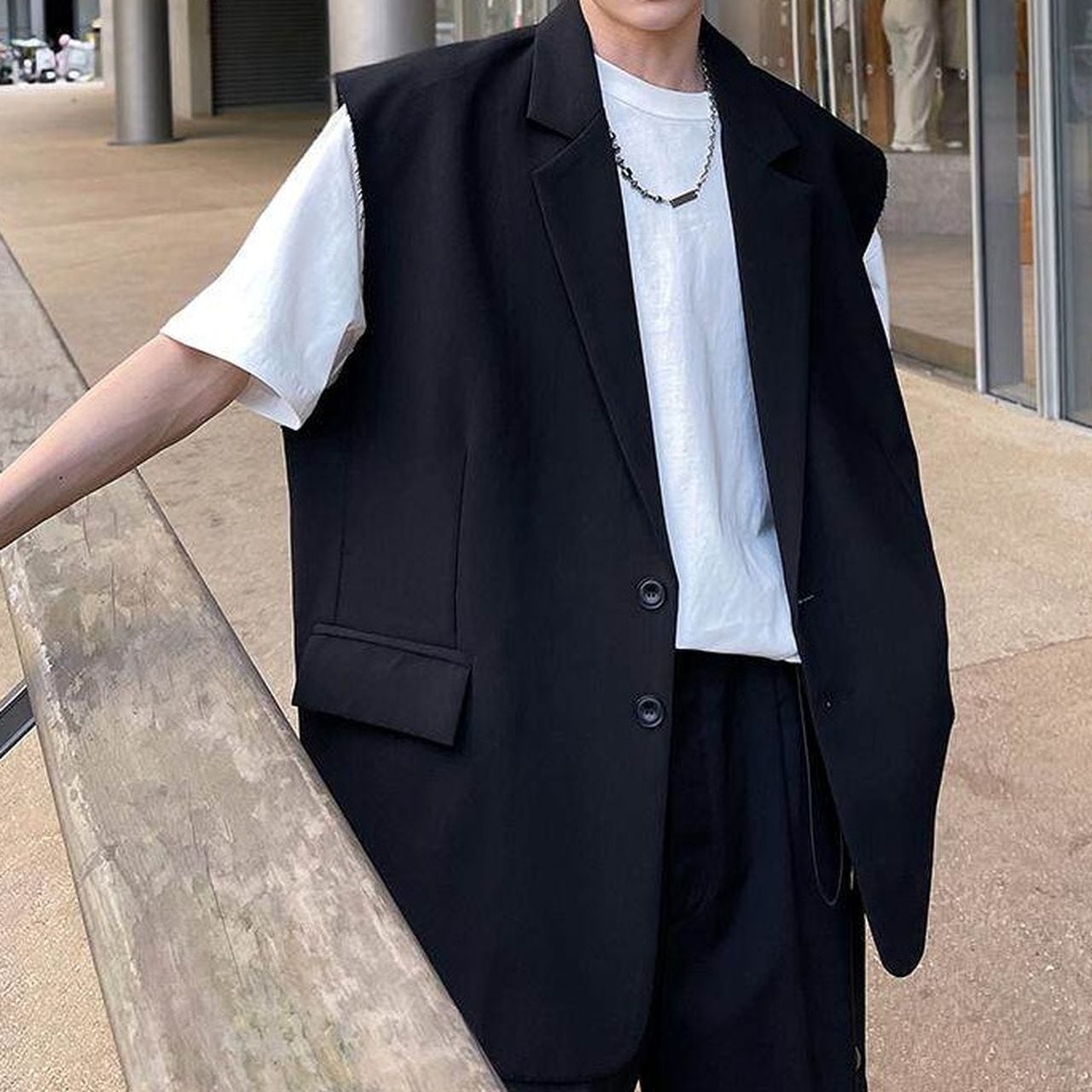 Oversized suit vest(MT1541) | MOTTO