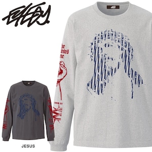 【 eye-ltm188】 アイディー EYEDY JESUS ジーザス ロングスリーブT ロンT クルーネック ロゴメンズ ブランド プリント XL LL XXL 2XL 3XL