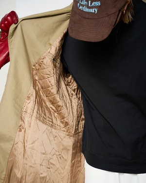 Giorgio Armani "90s Vintage Cotton Padded Trench Coat"