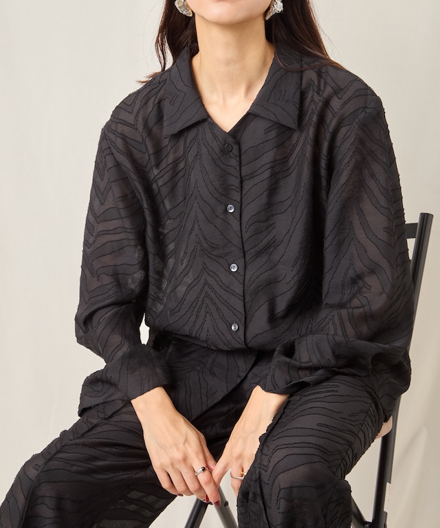 SHEER JACQUARD SHIRT【5420007】