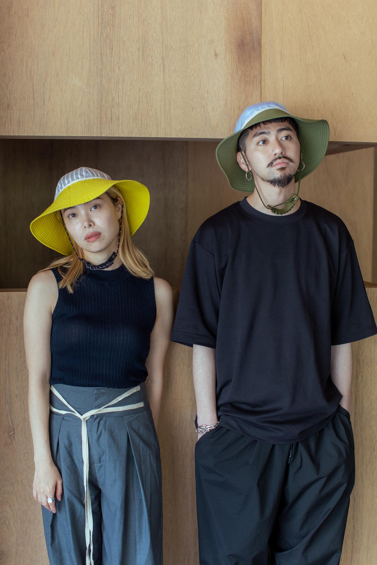 Flower 刺繍　reversible HAT