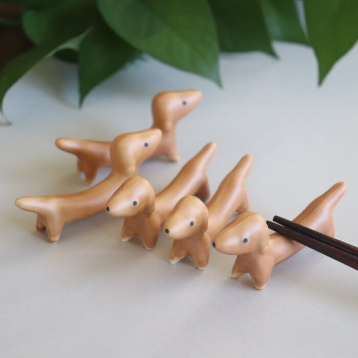 波佐見焼 箸置き ダックスフンド Hasami-yaki Chopstick rest Dachshund #476