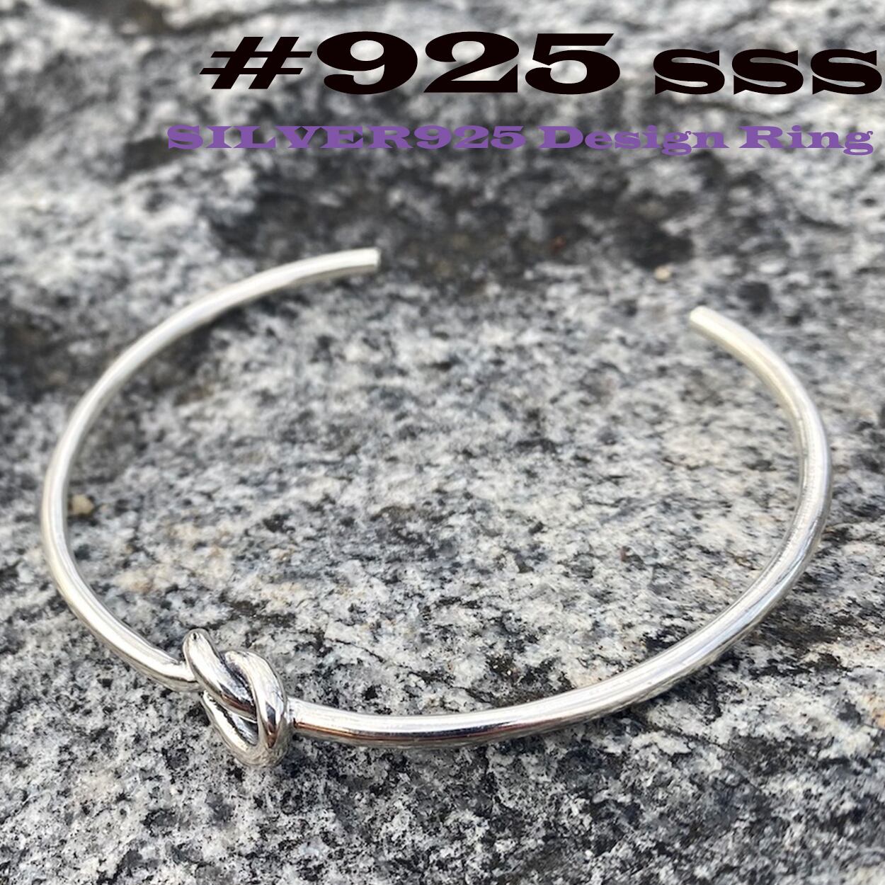 サイズ調整可能シルバー925ユニセックスデザインバングル【B3】 | #925SSS