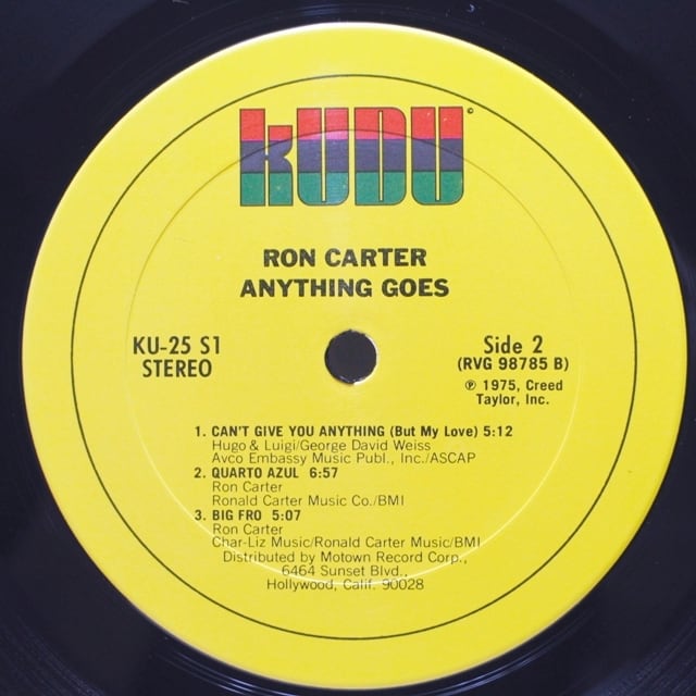 Ron Carter / Anything Goes [KU-25 S1] - 画像4