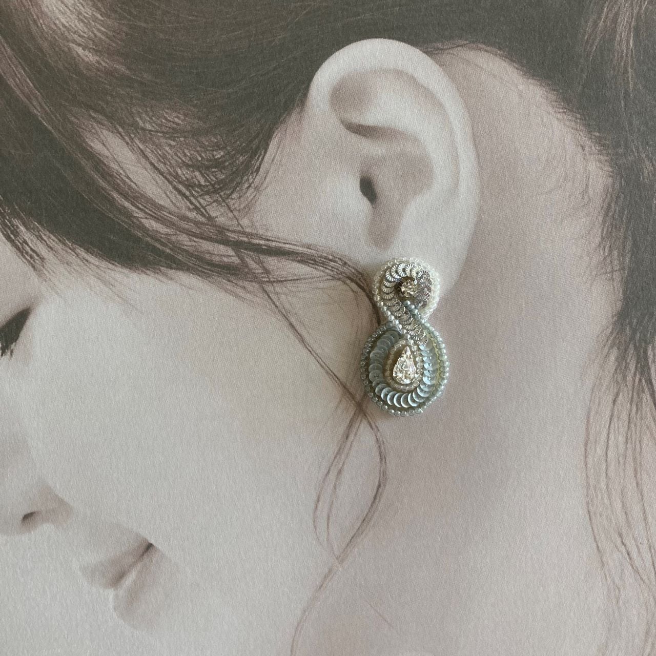 ビーズ刺繍】ペイズリー・ピアス (受注制作) | sararito