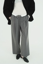 CLANE LOW WAIST TUCKED LOOSE SLACKS