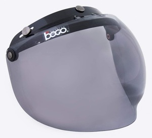 【人気】ボゴ(BOGO) ヘルメットシールド バブルシールド フリップアップ 開閉式 ベース付き スモーク BG09-B3 レギュラー