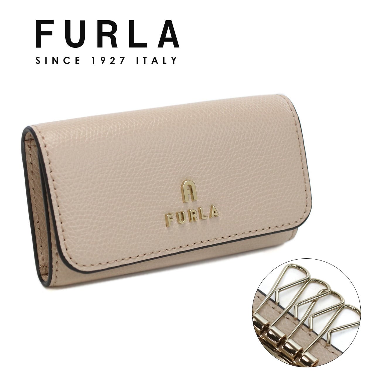 フルラ FURLA FURLA CAMELIA ４連キーケース ブランド アーチロゴ ...